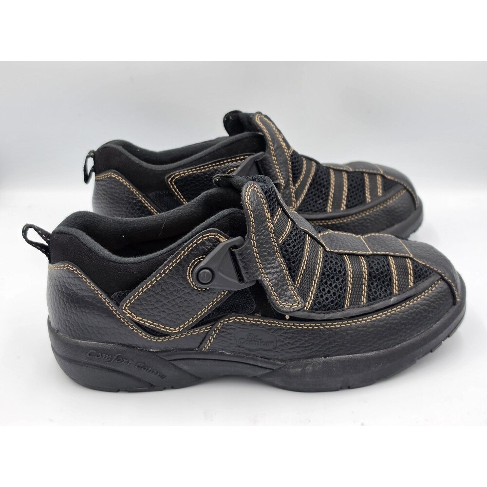 DR COMFORT EDWARD X-DEPTH 9610 LEATHER DIABETIC SHOES BLACK MENS 9.5 XW WIDE